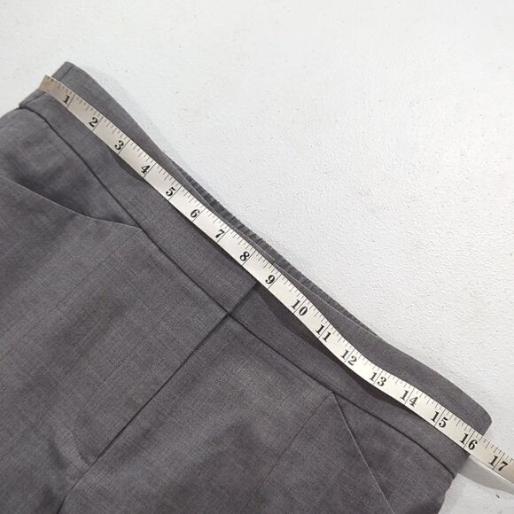 Halston Heritage Dress Pants Womens 8 Gray Wide Leg Split Leg Wool Blend Pants - Picture 10 of 13